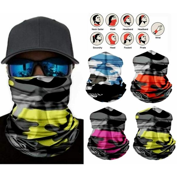 4 Pack Camo Balaclava Scarf Neck Face Gaiter Masks - Picture 3 of 7
